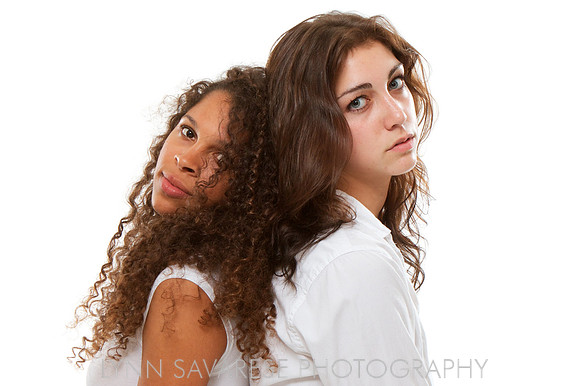 Natasha and Sofia on White
